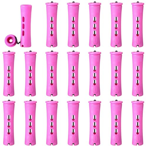 Bigodini Permanenti Riccia Fai Da Te per Capelli Lunghi e Corti, Bigodini per Boccoli Grandi Fredde da 1,9 cm, Hair Rollers per acconciature naturali, aste arricciacapelli capelli