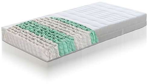 Betten-ABC - Taschenfederkern-Matratze (Traumland TFK) - 100x200 cm - 7-Zonen Matratze aus Tonnentaschenfedern - Hypoallergen & Antibakteriell - Oeko-TEX® Zertifiziert - Lieferung per Paket