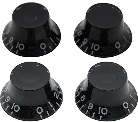 Musiclily Metrisch Gitarre Knöpfe Potiknöpfe Top Hat Knobs Volume Tone Potikopf für Epiphone Les Paul SG Import E-Gitarre, Schwarz (4 Stück)