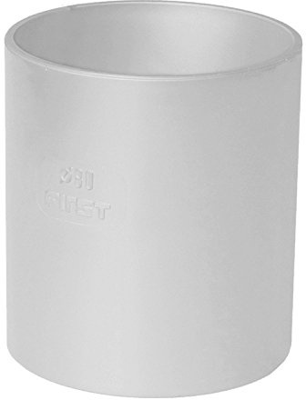 First Plast - Gouttière PVC 25 demi-ronde - Manchon PVC pour tube de descente Ø80 - gris -