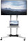 VIVO Mobile TV Cart for 32 to 83 inch Screens up to 50 kg, LCD LED OLED 4K Smart Flat and Curved Panels, Rolling Stand with Laptop DVD Shelf, Locking Wheels, Max VESA 600x400, White, STAND-TV03W