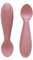 ezpz Tiny Spoon (2er-Pack in Rouge) – Löffel aus 100% Silikon für das Abstillen und Pürieren von Babys – entworfen von einem pädiatrischen Ernährungsspezialisten – ab 6 Monaten