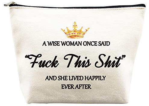 Birthday Gifts for Women Mom Best Friend Mothers Day Gifts Unique Retirement Gifts A Wise Women Once Said Makeup Bag for Coworker Friendship Her Nurse Teacher Wife Sister