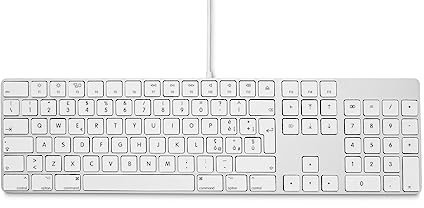 LMP Tastiera USB-C per Mac con Tastierino Numerico, Layout Italiano ISO, 110 Tasti, 2 Porte USB-C, Alluminio Argento, Compatibile macOS, Tasti Incisi al Laser, Plug & Play, Design Elegante