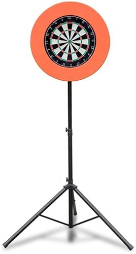 Black Dartboard Stand Unisex's, Darts Portable Travel Tripod Board Holder, Mobile & Height-Adjustable, Folding TV & Speaker Tripod, Thickened Steel, High 200Cm