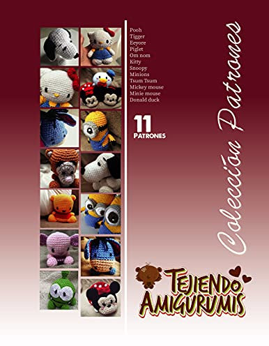 Set de Personajes Animados Tejiendo Amigurumis