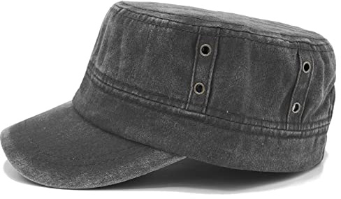 Van Der Rich ® - Cap Vintage Armée Militaire Casquette Délavée 100% Coton - Femme - Homme (Noir, TU)