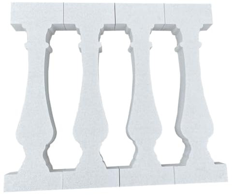 Fanuli Manufatti Ringhiera in Cemento per Esterni Modello Vecchia Leuca – Balaustra Componibile 25x25 per Recinzione Giardino, Balcone e Terrazzo – Ideale per Fai da Te e Ristrutturazioni (Bianco)