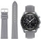 TStrap Leder Moonswatch Swatch Armband – Grau kalbsleder Omega Swatch Lederarmband Ersatz – Echtleder Uhrenarmband 20mm Moonwatch fur Herren Damen