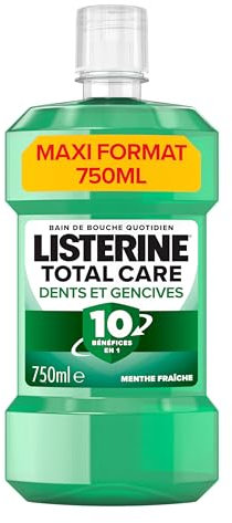 Listerine | Bain de Bouche Quotidien Dents et Gencives (bouteille de 750 ml) – Soin bucco-dentaire pour des dents et gencives plus saines – Bain de bouche pour une haleine fraîche durable