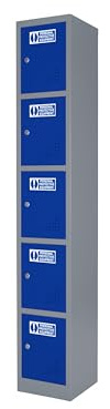 The Workplace Depot Metal PPE Storage Locker, 5 Door | Metal PPE Storage Lockers, 1-6 Door Heavy Duty Clothes Locker for Gym, Office, School & Staff Changing Rooms (5 Door).
