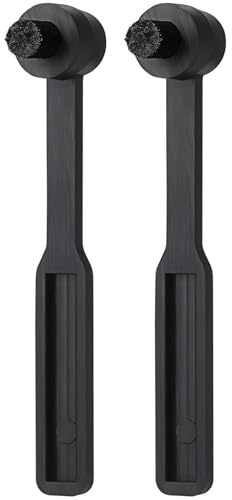 POPETPOP 2 Pezzi Pennelli per Pulizia Stylus per Puntine Dischi Vinile, Nero, Plastico e Nailon, Forma Rotonda, Pulizia Efficiente e Portatile per Obiettivi Fotocamera e Piccoli