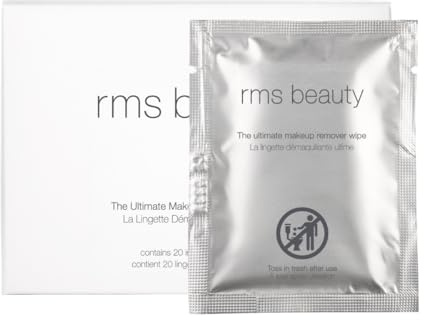 RMS Beauty Makeup Remover Wipes – Gentle, Hypoallergenic Facial Cleansing Towelettes with Nourishing Ingredients, Effective for All Skin Types, Travel-Friendly, 30 Count Pack