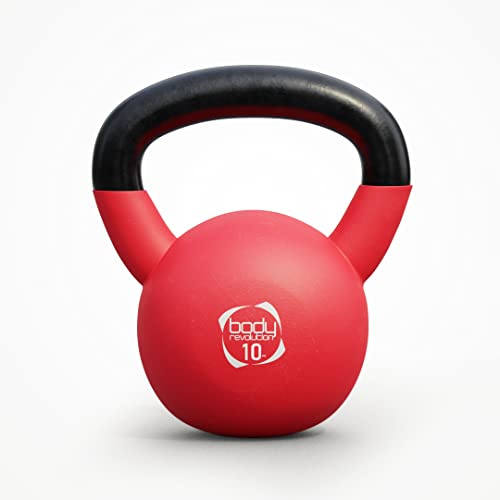 Body Revolution neopren-kettlebell – gummibelagda gjutjärnsbell (4 kg till 20 kg)