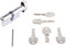 Tesa Assa Abloy, T85B3030N, Cilindro T80 de Seguridad, Leva Larga, Botón, 30 x 30 mm, Niquelado