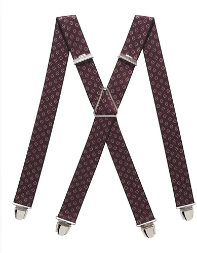 Pierrot Bretelle Uomo Larghe Vintage - Clip molto forti Regolabili Fino A 130cm - Bretelle Uomo Eleganti Artigianali Garantite A Vita