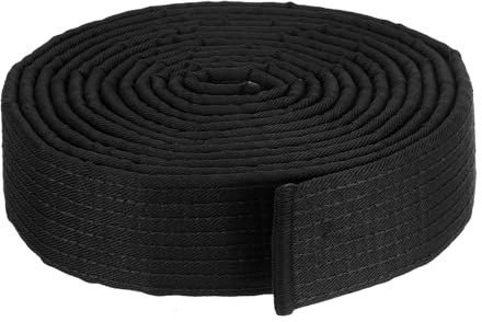 PATIKIL Taekwondo Colored Ranking Belt 1.5 x10.5Ft 3.2m, Cotton Martial Arts Judo Karate Belt for Coach Teaching Practice, Black