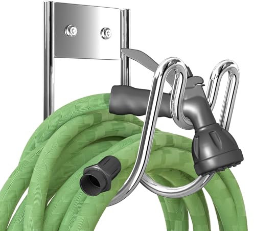 Josmimic Support de tuyau d'arrosage en acier inoxydable.