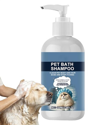 (100ml) Pet Bath Shampoo, Dog Shampoo, Kitten Wash Shampoo | Pet Grooming Shampoo | Cat Shampoo | Moisturizing Bath Cleaner | Pet Care Gentle Shampoo for Sensitive Skin Odor Control Shampoo