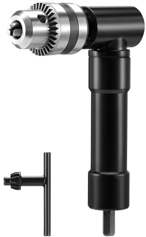 Faankiton Adaptateur de Perceuse à 90 Degrés, Embout de Perceuse à Angle Droit 90°Mandrin à Angle Droit 1-10mm, Adaptateur de Perçage d'Angle, Accessoire de Perceuse d'Angle pour les Coins Étroits