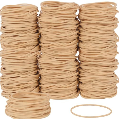 AOUOU Gummibänder, Nettogewicht: 190 g, elastisches Band, Beige, kleines Gummiband, für Heimbürobedarf (80 mm x 1,4 mm), Größe #19