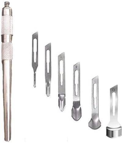 kit sgorbia per pedicure professionale, Manico e sgorbie per pedicure 2 pezzi per N° 2-4-6-8-10-12 In acciaio Inox temprato Eliminano la radice dei calli anche più estesi