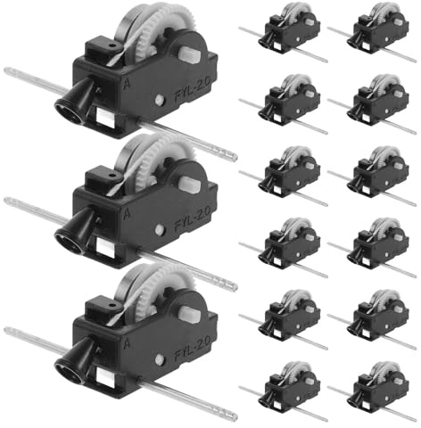 Caja de Engranajes de Cuerda para Juguetes, 20 Piezas Plástico Negro