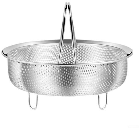 Panier vapeur à légumes en acier inoxydable, insert vapeur avec poignées, casserole de cuisson perforée pour cuiseur à riz (L)