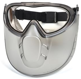 Pyramex Capstone Shield Safety Goggles Face Shield With Dual Pane Clear Anti-fog Lens For Full-Face Protection