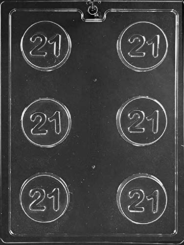 Grandmama's Goodies L043#21 21st Cookie Chocolate Candy Soap Mold with Exclusive Molding Instructions
