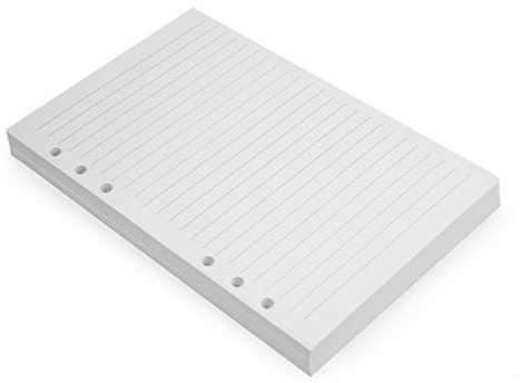 Wanderings A5 6-Ringmappe Planereinlagen – Linierte A5-Einlageblätter Für Filofax, 6-Loch, 200 Linierte Seiten