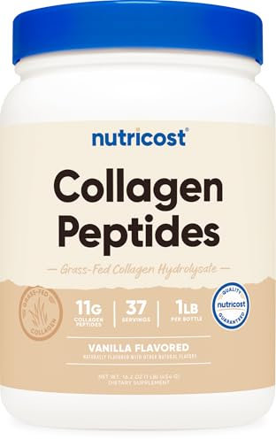 Nutricost Grass-Fed Collagen Powder Vanilla Flavored, 1 LB
