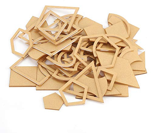 Estink 54pcs Acrylic Stencil Template, Paper Piecing Templates Hand Quilting Stencils Acrylic Quilting Templates for Leather Craft Quilting and Sewing