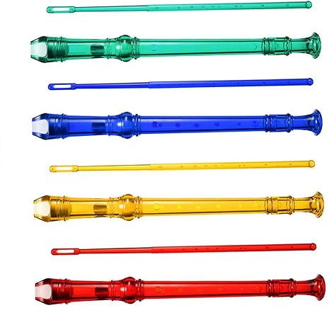 Anfänger sopranblockflöte Mehrfarbiges Langes Flöteninstrument Mit 8 Löchern, Universell Für Anfänger, Sopran-Kunststoffblockflöte