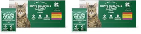 by Amazon Aliment Complet pour Chats Adultes Sélection à la Viande en Sauce, 4.8 kg, 48 Lot de 200g