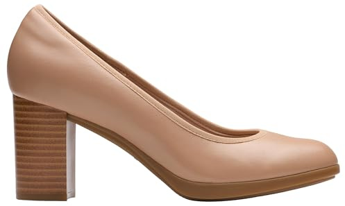 Clarks Bayla Carly Womens Warm Beige Lea, 3.5