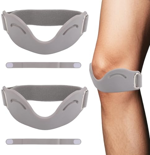 Penitue 2uds Rotuliano Tendón Rodilla Correa Soporte, Silicona Correa de Soporte Tendón para Correr Senderismo Correr Baloncesto Fútbol y Sentadillas