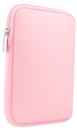 MUELODSIC Étui de Protection Ultra-Mince pour Lecteur Numérique avec Fermeture Éclair Pochette Antichoc et Résistante à Eau pour Liseuse Housse de Transport Rose