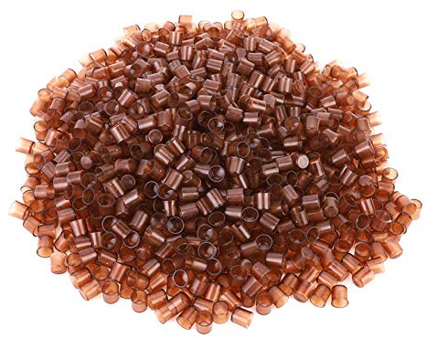 ZJchao Gobelets d'élevage de Reine, Kit d'Outils 'Apiculture Outils 'Alimentation en Plastique pour Abeilles 1000 Pièces Kit de Gobelets 'élevage de Reine Marron pour Apiculteur