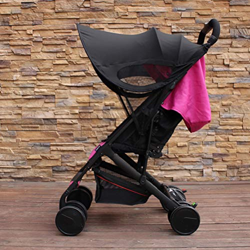Generic Toldo Plegable Anti-UV para Cochecito de bebé, Toldo UPF50 + para Cochecito, Ajuste Universal para 99% Modelos de (BLACK)