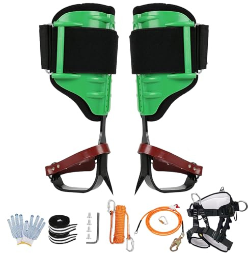 timiland Tree Climbing Spikes, Adjustable Tree Climbing Gear,Tree Spurs with Upgrade EVA Soft Padding,Tree Spikes for Tree Work,Logging, Fruit Picking