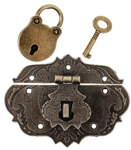 Lurrose Loquet à Moraillon en Alliage de Zinc Petite Taille pour Boîte à Bijoux Fermeture Sécurisée et Compacte pour Boîte en Bois Coffret Cosmétique Accessoire Métallique Solide