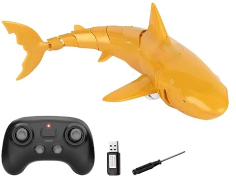 Juguete de tiburón Rc - Juguetes de control remoto | Tiburón de baño, Juguete animal nadador, Diversión interactiva para niños y niñas durante el baño, juego de piscina, regalo de cumpleaños para