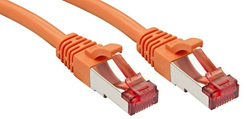 LINDY 47809 RJ45 Network Cable Patch Cable CAT 6 S/FTP 2.00 m Orange with Latch Protection Pack of 1