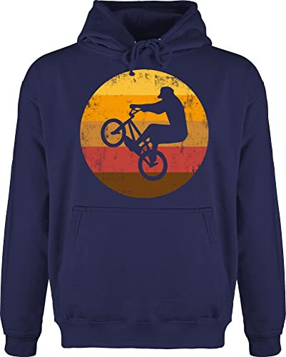 Hoodie Herren Pullover Männer - Fahrrad Bekleidung - Radsport Geschenk BMX Fahrer Geschenk Radfahrer I - S - Navy Blau - radfahren rad fun-kapuzenpullover bike mtb kleidung jungen fahrrad- downhill