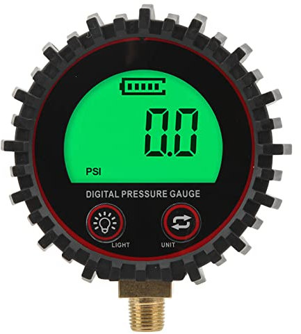 Inflador de neumáticos Manómetro digital, 3-255PSI con pantalla LCD DC3.1V Rosca de 10 mm Accesorios para vehículos