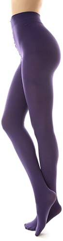 Gi&Gi Collant Donna Opaco Invernale Microfibra 3D, Collant a Vita Alta Rinforzati 120 Denari N.1274 COLORATE (IT, Testo, S, M, Regular, Regular, VIOLA SCURO)