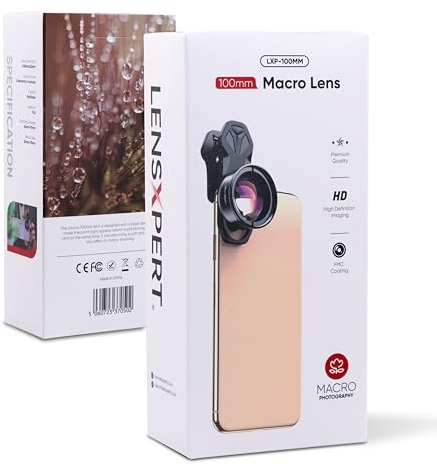 LensXpert® Professional Smartphone 100MM Macro Lens for Long Distance Shooting Smartphone 4K HD Phone Camera Lens No Distortion Blurry Background Compatible with iPhone 11/XS/XS Max/XR/X/8/8 Plus, Pix