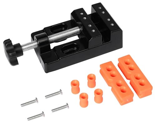 Pumwoy Mini Tornillo de Banco 55mm, Abrazadera Plana de Banco, Abrazadera de Banco de Mandíbula, Apertura de la Mesa Paralela Vise para Escultura Diy