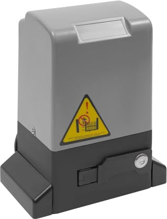 Automatischer Schiebetorantrieb 370W Elektrischer Schiebetürantrieb 600kg Automatischer Torantrieb Schiebetor mit 2*Fernbedienung Garagentore Antriebe Schiebetor Toröffner für Hoftor